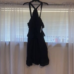 Gianni Bini black ruffle dress. Size 12. NWT.